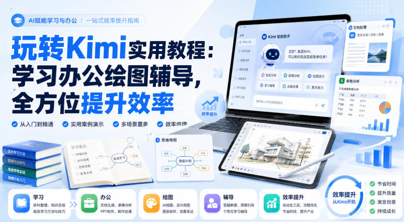 玩转Kimi实用教程:学习办公绘图辅导,全方位提升效率-泱泱学习社