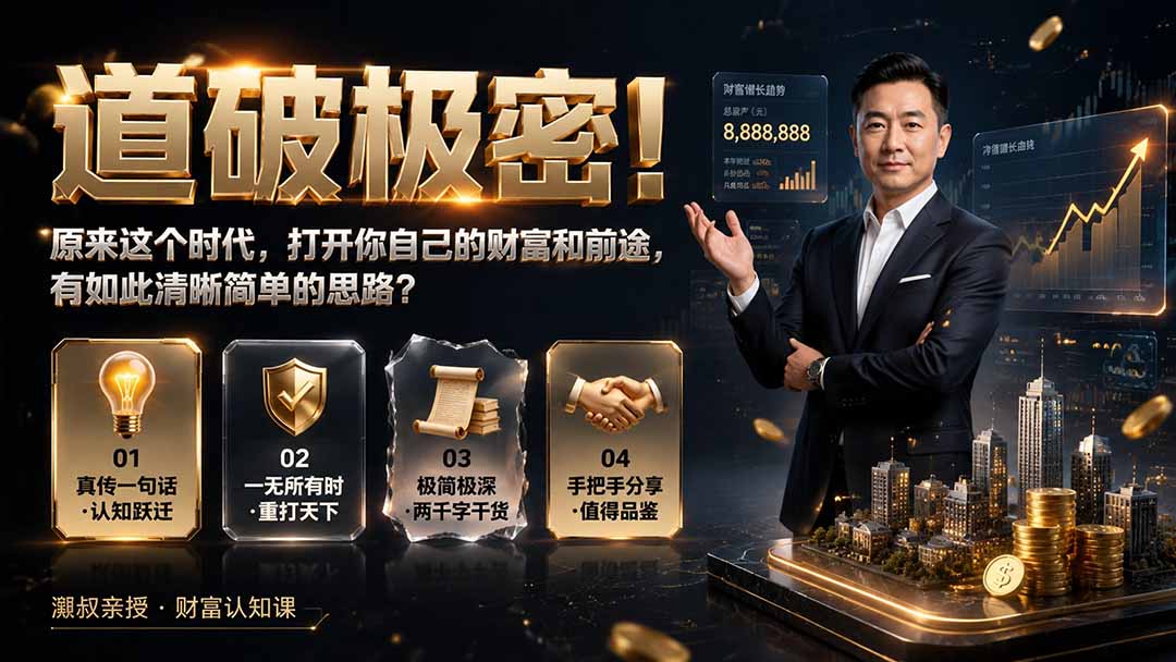付费文章:道破极密!原来这个时代,打开你自己的财富和前途,有如此清晰简单的思路?-泱泱学习社