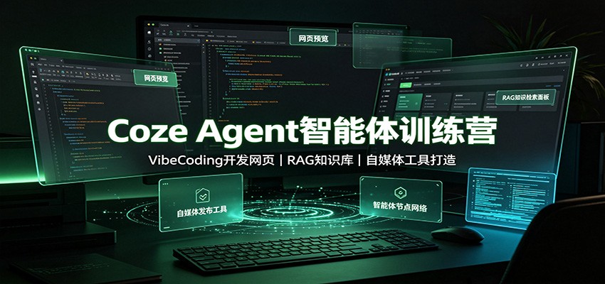 Coze Agent智能体训练营：VibeCoding开发网页，RAG知识库，自媒体工具打造-泱泱学习社