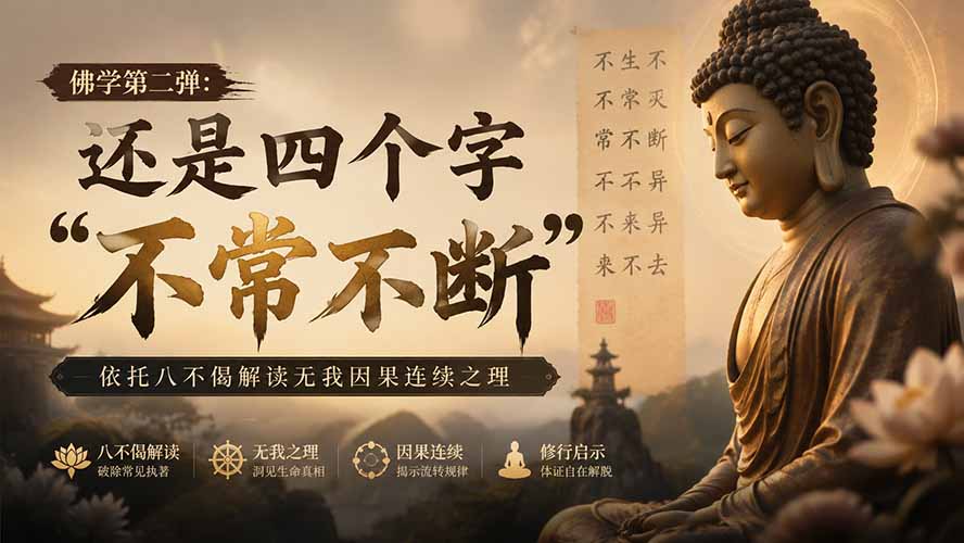 付费文章:佛学第二弹:还是四个字“不常不断”依托八不偈解读无我因果连续之理-泱泱学习社
