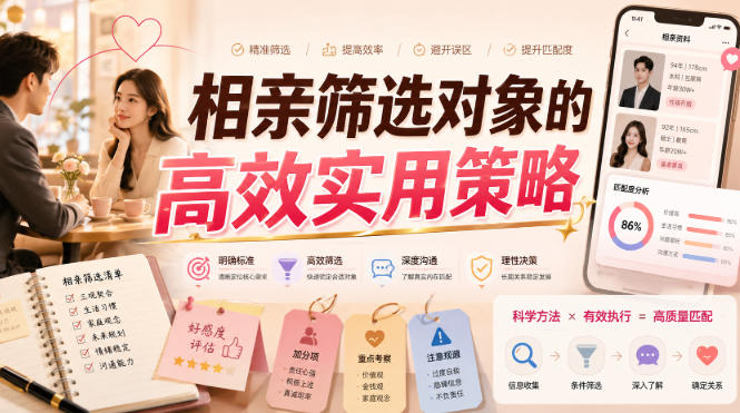 付费文章:相亲筛选对象的高效实用策略-泱泱学习社