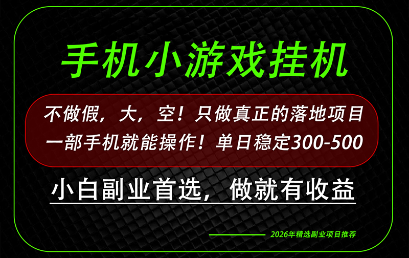这才是真正可落地项目！每天十几分钟就够了，轻松日入500+，长期稳定可做！-泱泱学习社