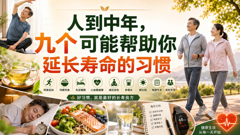 付费文章：人到中年，九个可能帮助你延长寿命的习惯-泱泱学习社