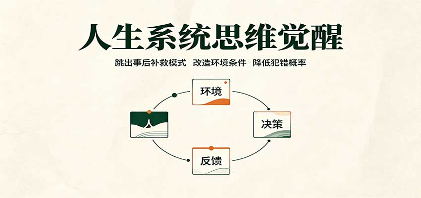 人生系统思维觉醒：跳出事后补救模式，改造环境条件，降低犯错概率-泱泱学习社