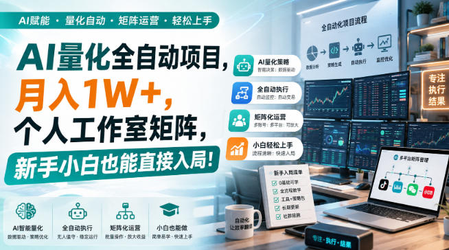AI黄金量化玩法,新手低成本入局的最佳跳板,月收益轻松万元!-泱泱学习社