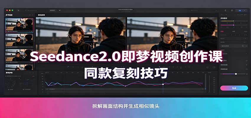 Seedance2.0即梦视频创作课：剧本式视频制作，同款复刻技巧，多行业案例落地教学-泱泱学习社