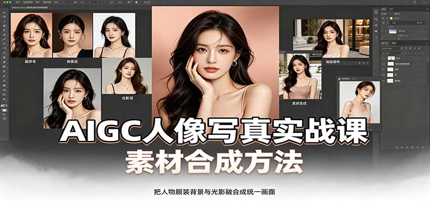 AIGC人像写真实战课:软件平台部署筹备,素材合成方法,多题材写真案例-泱泱学习社