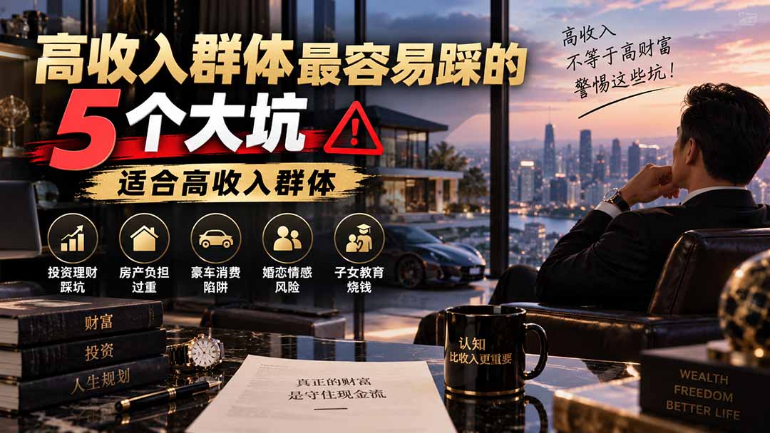 付费文章:高收入群体最容易踩的5个大坑,适合高收入群体-泱泱学习社