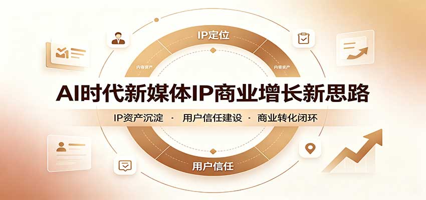 AI时代新媒体IP商业增长新思路:摒弃复杂运营套路,用极简思维打通获客路径-泱泱学习社