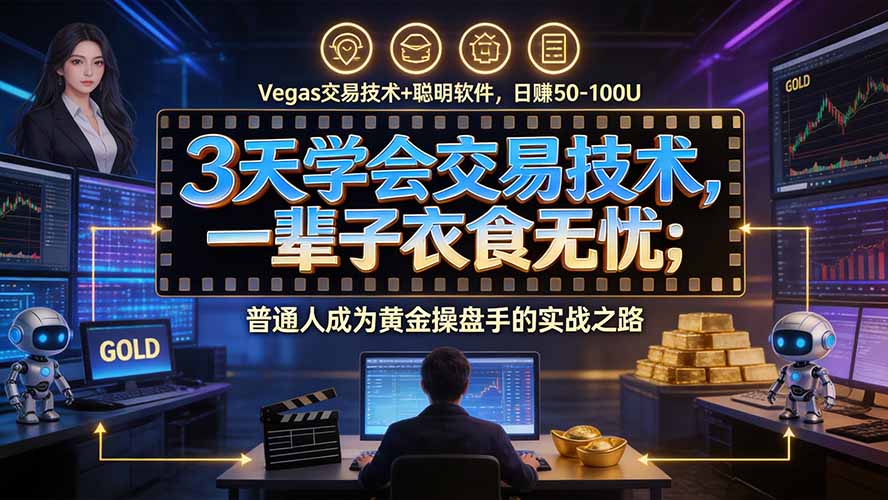 3天学会做交易，普通人快速成为操盘手” Vegas交易系统+聪明软件 ， 日赚50-1000U， 长期稳定，小白轻松上手-泱泱学习社