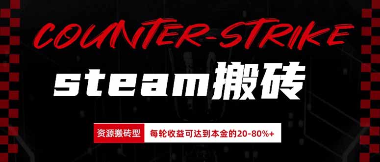 Steam搬砖,每轮收益为本金的20-80%,平均每天仅需半小时,新人轻松上手-泱泱学习社