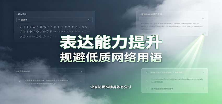 表达能力提升:语言塑造思想逻辑,规避低质网络用语,强化心智感知-泱泱学习社