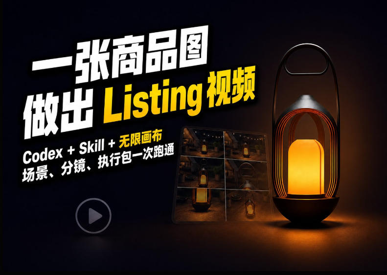 Codex+无限画布，把一张商品图变成可执行的Amazon Listing视频-泱泱学习社