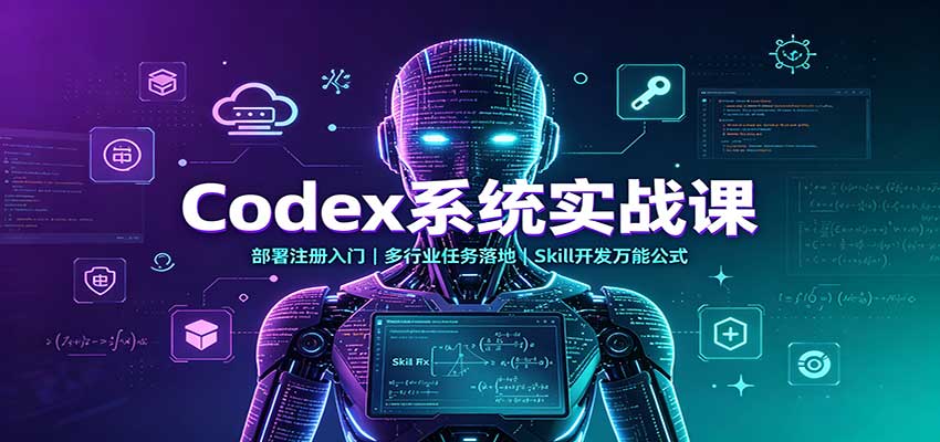 Codex系统实战课：部署注册入门，多行业任务落地，Skill开发万能公式-泱泱学习社