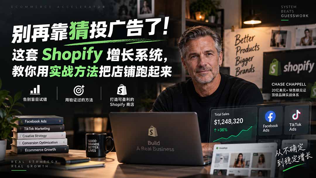 别再靠猜投广告了！这套 Shopify 增长系统，教你用实战方法把店铺跑起来【原创双语字幕】-泱泱学习社