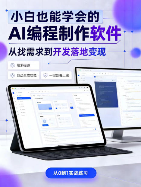 手把手教会你ai编程制作软件到变现全路径,零基础小白轻松上手,从找需求到开发落地变现【揭秘】-泱泱学习社