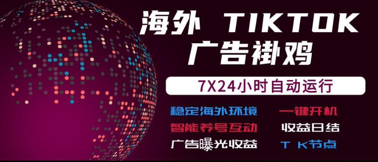海外TikTok挂G流量变现,7X24自动运行,广告曝光收益,收益日结【揭秘】-泱泱学习社