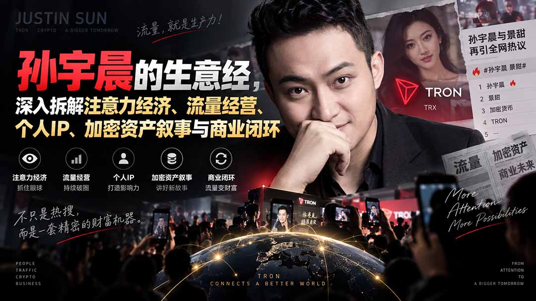 某星球精华文章——孙宇晨的生意经，深入拆解注意力经济、流量经营、个人IP、加密资产叙事与商业闭环-泱泱学习社