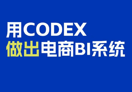 电商108将·用Codex做出电商BI系统-泱泱学习社