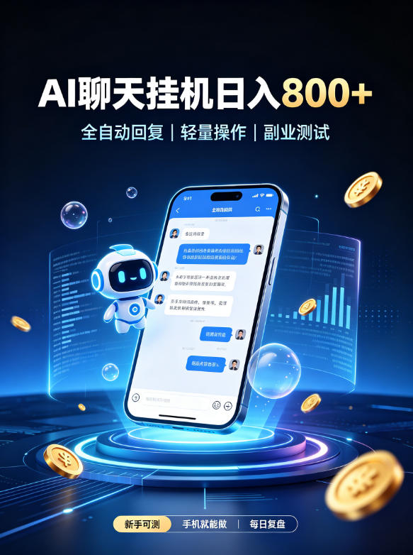 AI聊天挂G项目,日入800➕,全自动操作,适用个人副业,支持工作室矩阵操作【揭秘】-泱泱学习社