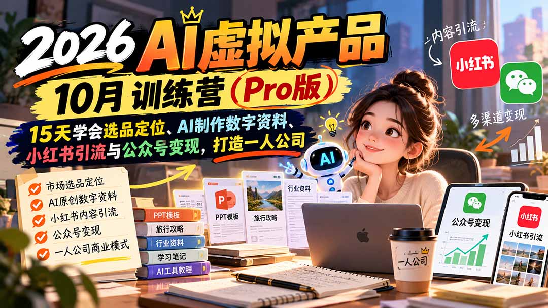 2026AI虚拟产品10月训练营(Pro版-泱泱学习社