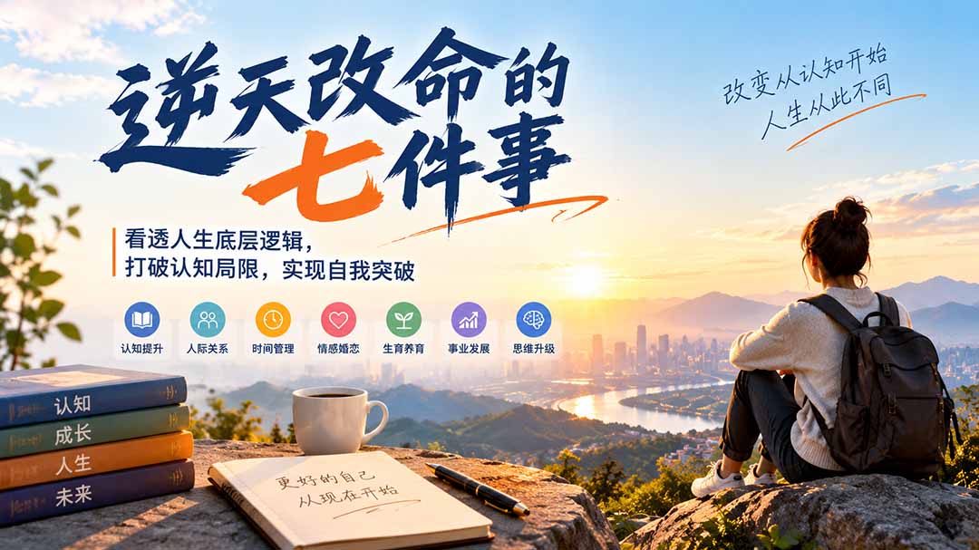 付费文章：逆天改命的七件事，看透人生底层逻辑，打破认知局限，实现自我突破-泱泱学习社
