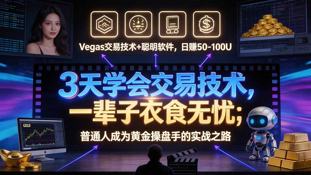 “顺势而为交易系统”3天学会交易技术,聪明软件辅助,小白也能看懂趋势交易,日入30-100U,长期稳定-泱泱学习社