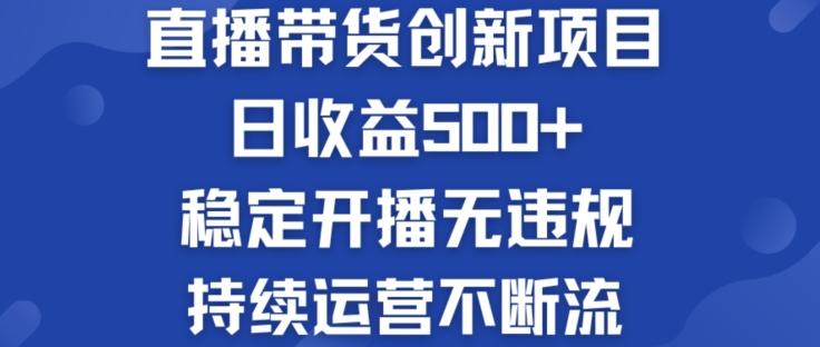 淘宝无人直播带货创新项目：日收益500+  稳定开播无违规  持续运营不断流【揭秘】-泱泱学习社