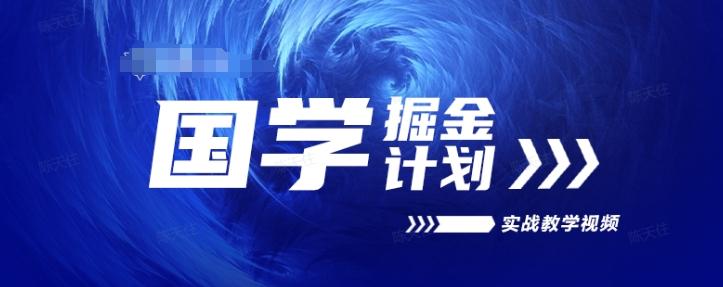 国学掘金计划2024实战教学视频教学，高复购项目长久项目-泱泱学习社