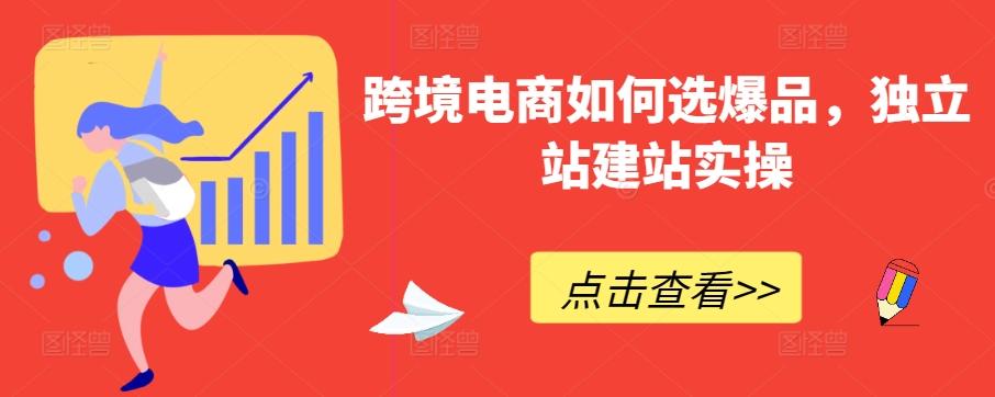 跨境电商如何选爆品，独立站建站实操-泱泱学习社
