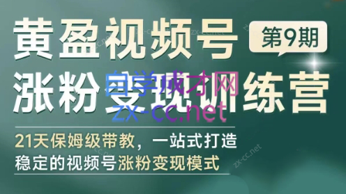 黄盈·视频号涨粉变现训练营-泱泱学习社
