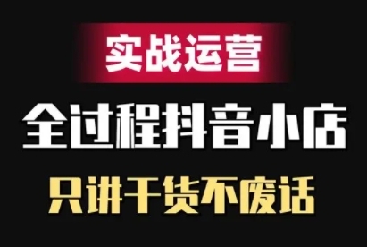 抖音小店精细化实战运营，只讲干货不废话-泱泱学习社