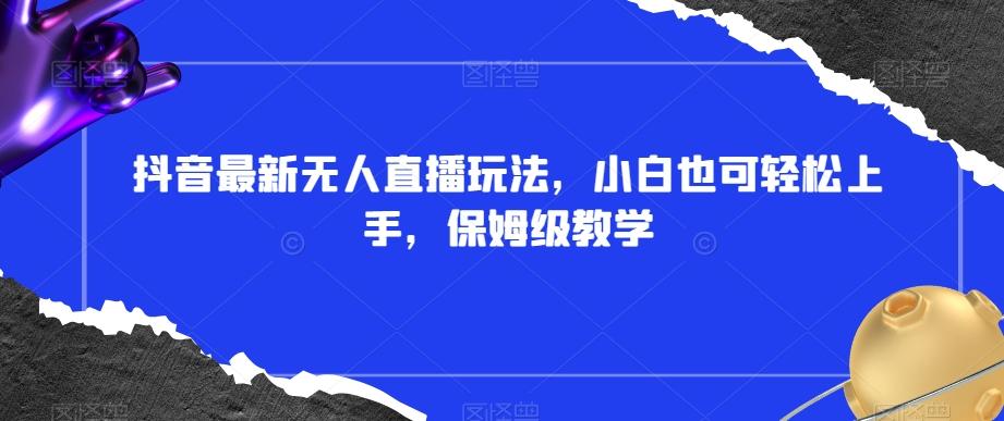 抖音最新无人直播玩法，小白也可轻松上手，保姆级教学，附所有素材+插件【揭秘】-泱泱学习社