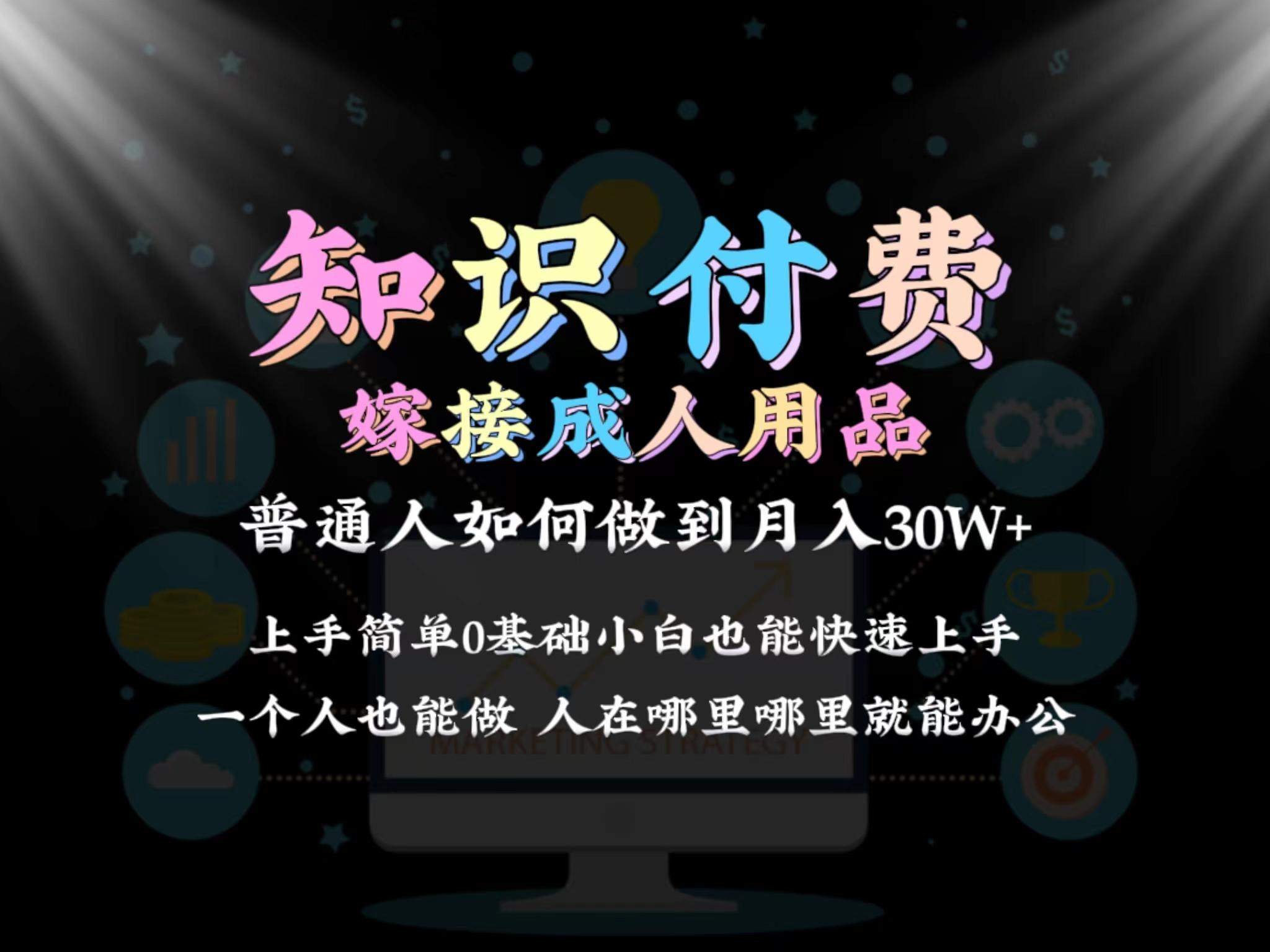 2024普通人做知识付费结合成人用品如何实现单月变现30w 保姆教学1.0-泱泱学习社