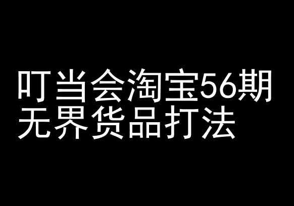 叮当会淘宝56期：无界货品打法-淘宝开店教程-泱泱学习社