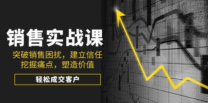 销售实战课，突破销售困扰，建立信任，挖掘痛点，塑造价值，轻松成交客户-泱泱学习社
