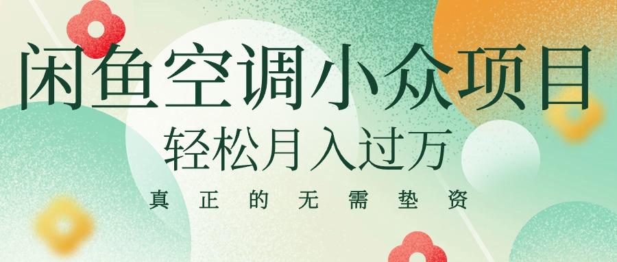 闲鱼卖空调小众项目 轻松月入过万 真正的无需垫资金-泱泱学习社