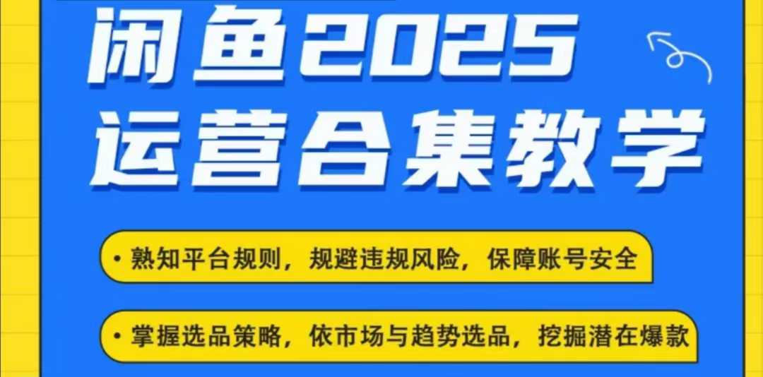 2025闲鱼电商运营全集，2025最新咸鱼玩法-泱泱学习社