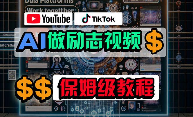 利用AI制作励志视频，在YouTube和TikTok赚钱，小白可做(附工具-泱泱学习社