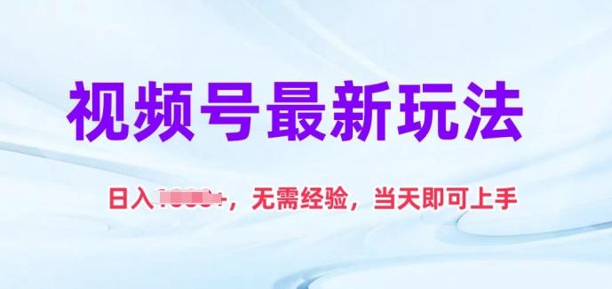视频号最新玩法，日入1k+，无需经验，当天即可上手【揭秘】-泱泱学习社