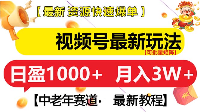 视频号最新玩法 中老年赛道 月入3W+-泱泱学习社