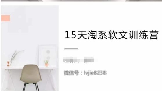 15天淘系软文训练营，跟年入50万的淘系软文导师，学习月收过万的淘系软文-泱泱学习社