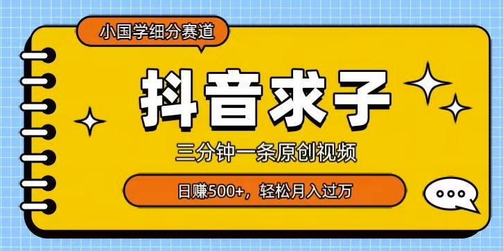 小国学细分赛道，三分钟一条原创视频，日赚500+，可矩阵复制-泱泱学习社