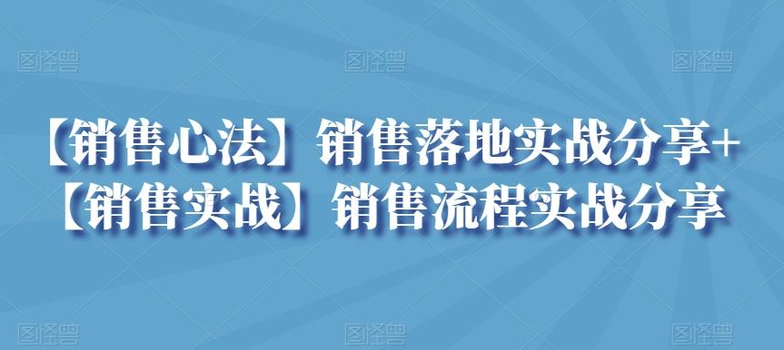 【销售心法】销售落地实战分享+【销售实战】销售流程实战分享-泱泱学习社