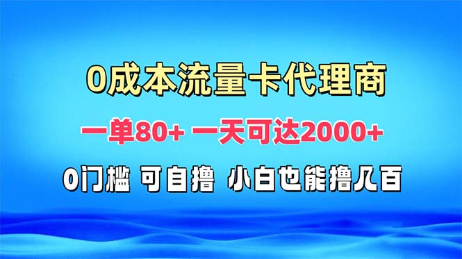 免费流量卡代理一单80+ 一天可达2000+-泱泱学习社