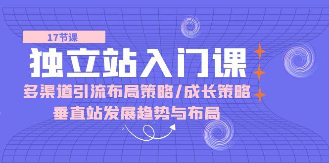 独立站 入门课：多渠道 引流布局策略/成长策略/垂直站发展趋势与布局-泱泱学习社