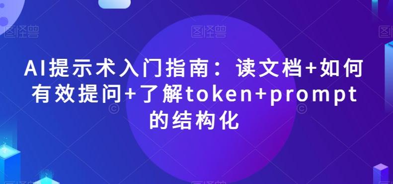 AI提示术入门指南：读文档+如何有效提问+了解token+prompt的结构化【揭秘】-泱泱学习社