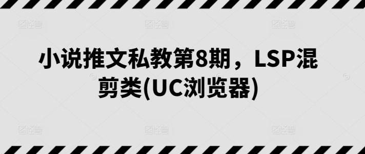 小说推文私教第8期，LSP混剪类(UC浏览器)-泱泱学习社