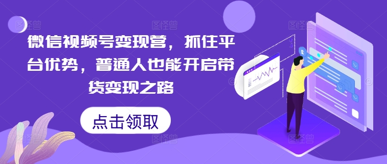 微信视频号变现营，抓住平台优势，普通人也能开启带货变现之路-泱泱学习社