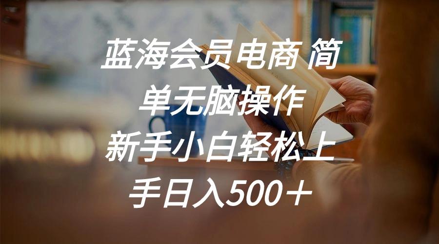 蓝海会员电商 简单无脑操作 新手小白轻松上手日入500＋-泱泱学习社